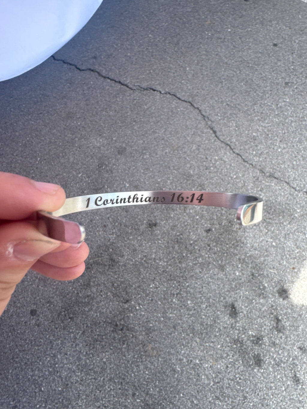Metal Scripture Bracelets
